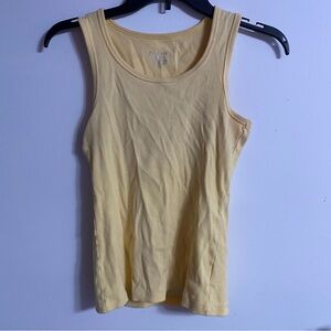 Yellow simple tank top